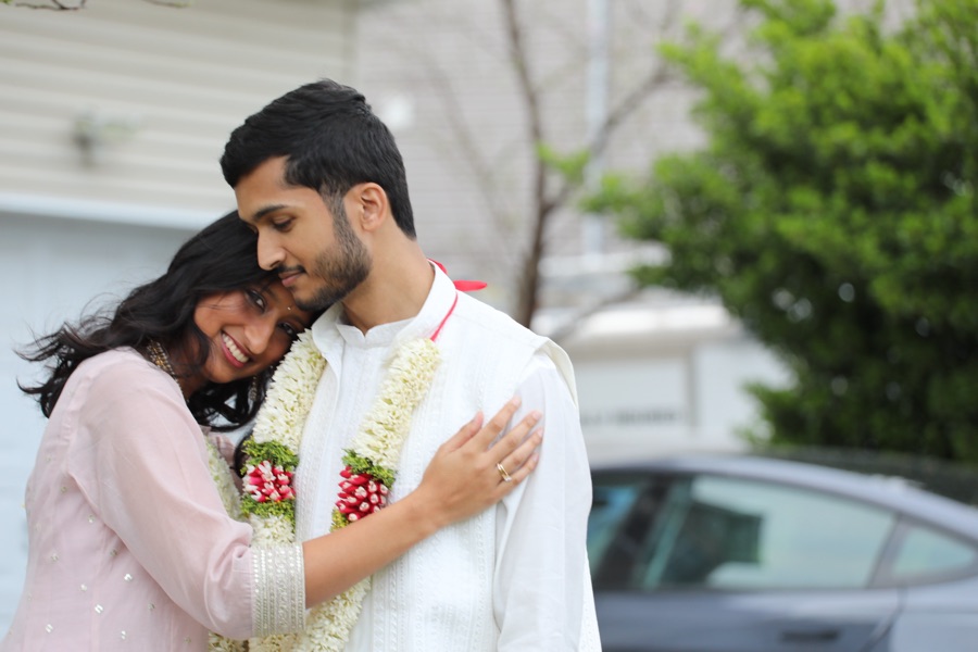 Rajul and Abdullah embracing