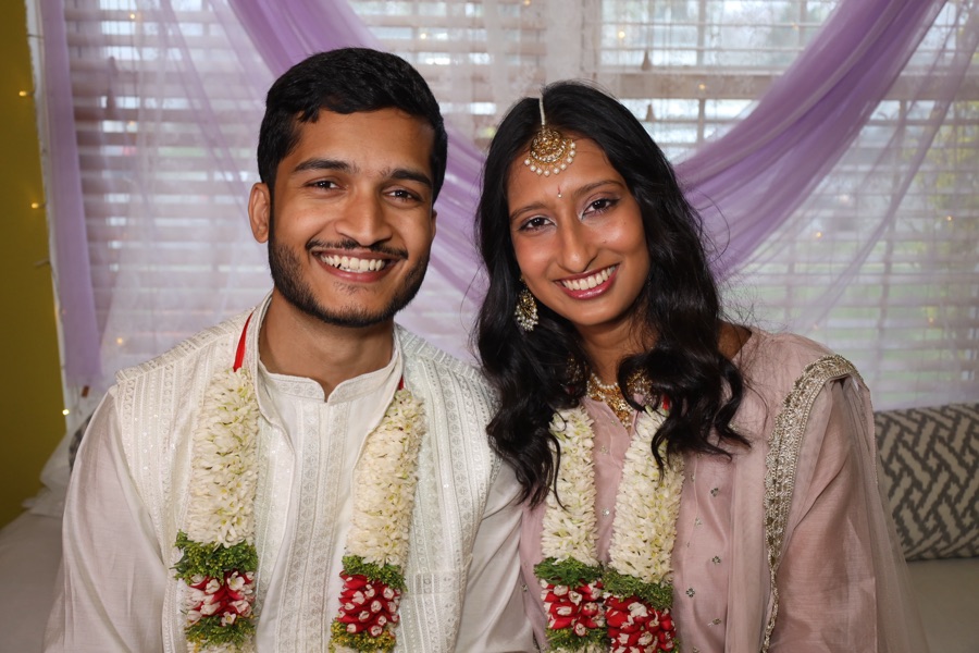 Rajul and Abdullah smiling together